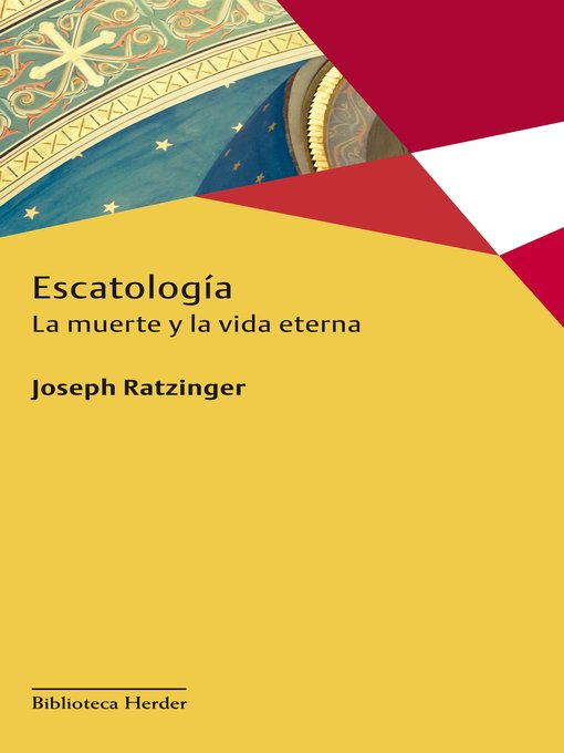 Title details for Escatología by Joseph Ratzinger - Wait list